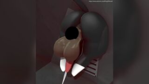 furry stuck in wall - ﻿3D animation on Crohasit