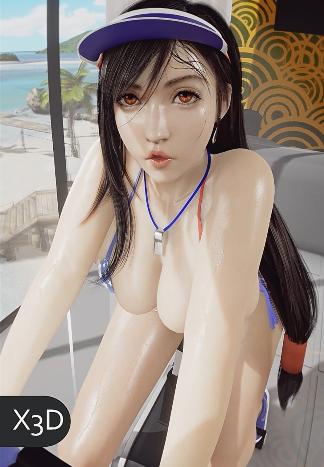 Getting Sweaty With Tifa [X3D][4K60FPS] - ﻿3D animation on Crohasit