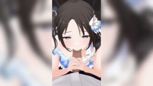 mitsumine yuika blowjob - the idolmaster animation on Crohasit