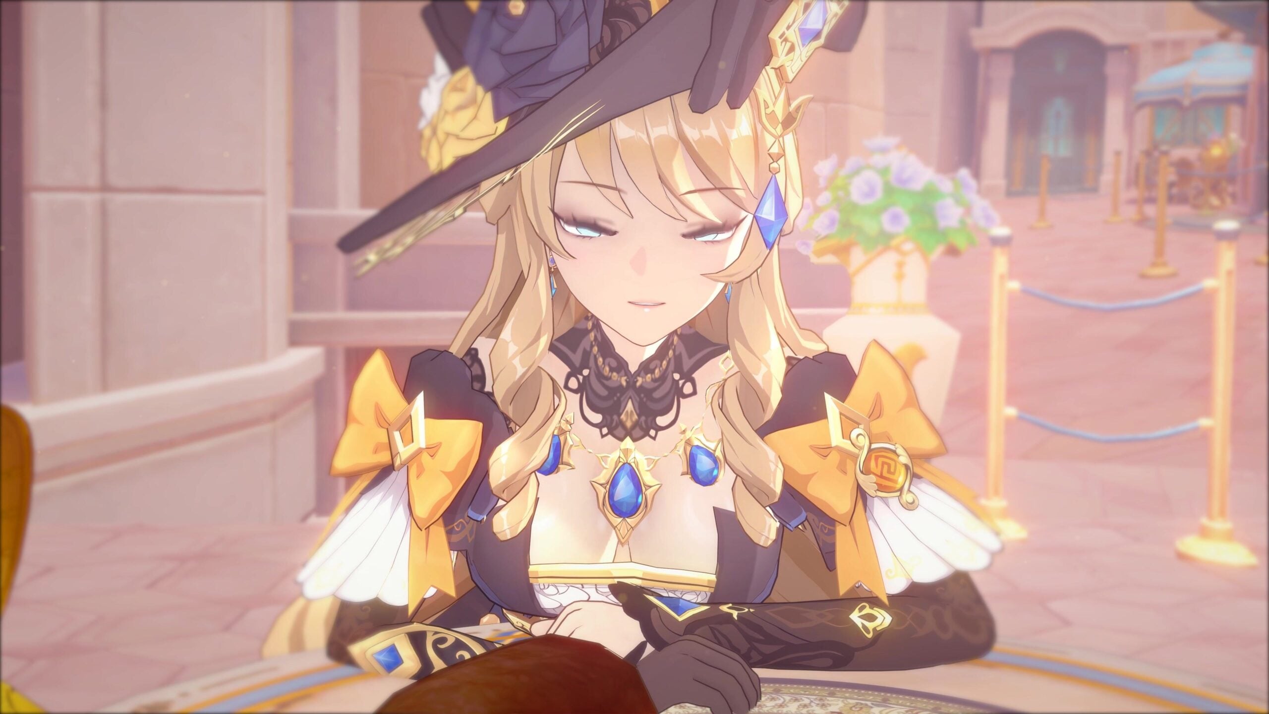 Romatic nighr with Navia Half Naked - Genshin Impact animation on Crohasit