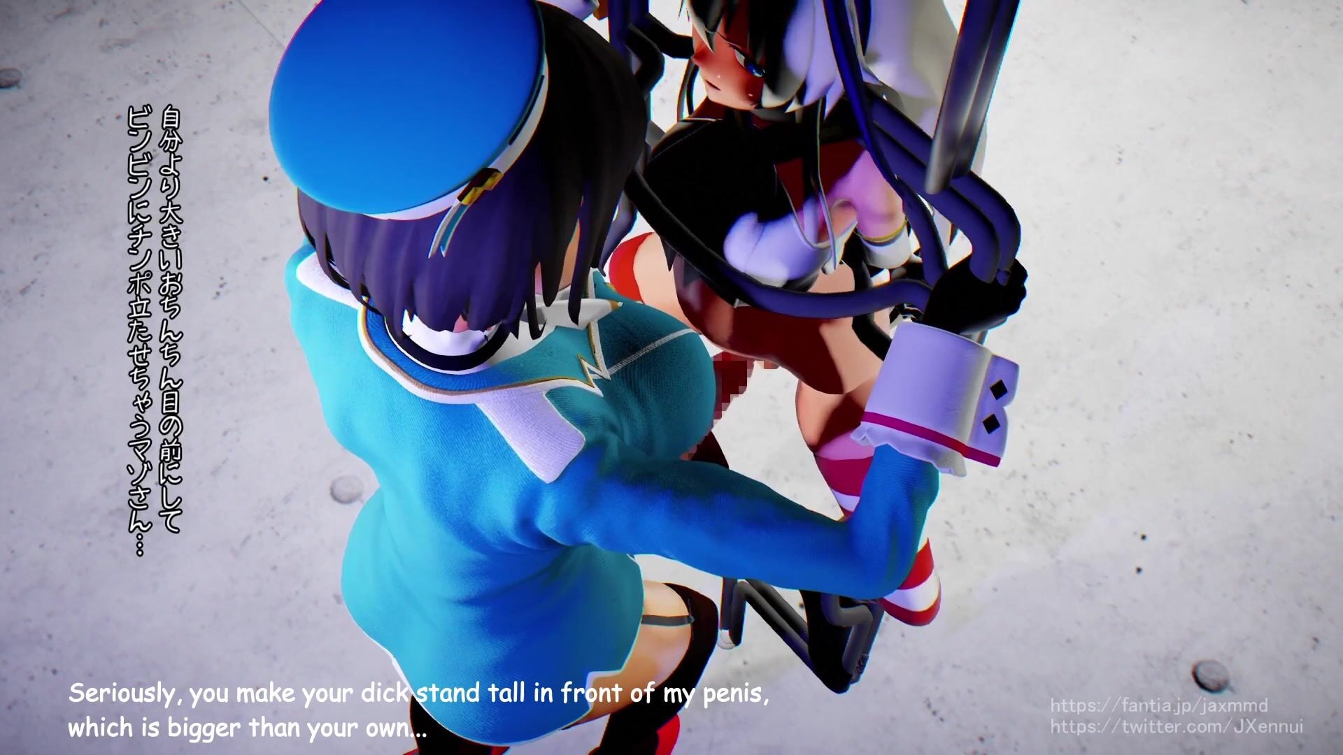 [subtitled] JaxMMD FutaDom forced - Kantai Collection animation on Crohasit