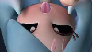 [v2] Hatterene upside down on the bed (Facefuck) - Pokemon animation on Crohasit