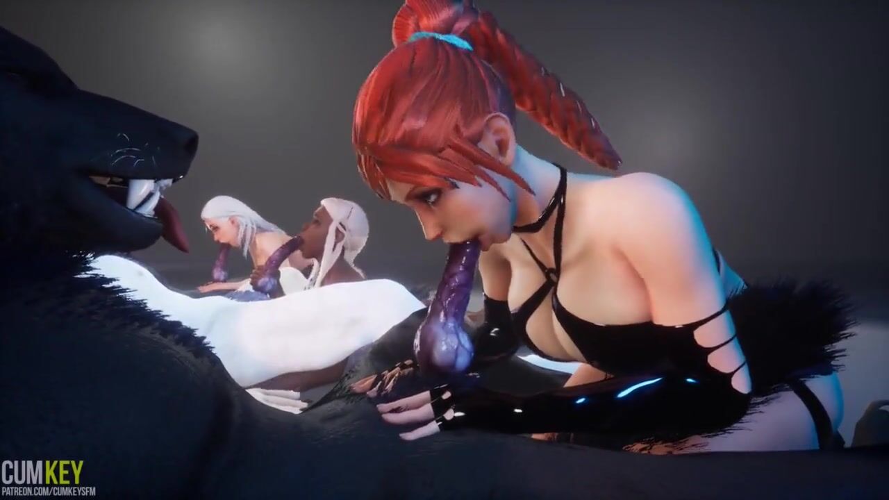 Wild Life – Werewolfs Breed Busty Girls - ﻿3D animation on Crohasit