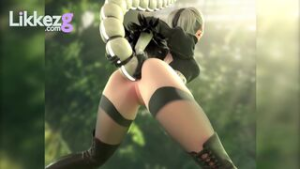 2B’s anal gaping - Nier Automata animation on Crohasit