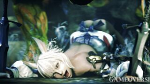 5 girls one monster cock - Final Fantasy animation on Crohasit