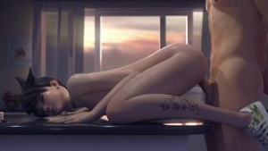 [60FPS+4K] Tracer Kitchen [HydraFXX] - ﻿3D animation on Crohasit
