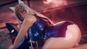 Ahri Cowgirl [Outfit 2][Megaera] - ﻿3D animation on Crohasit
