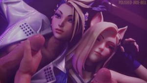 Akali x Ahri Facialized v2 - ﻿3D animation on Crohasit