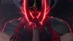 Akasha, The Queen Of Pain Blowjob [Kuroplot] - ﻿3D animation on Crohasit