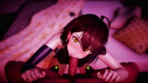 Baltimore blowjob and nipple play - ﻿3D animation on Crohasit
