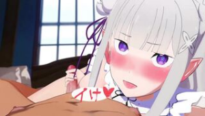 Being Squeezed By Emilia-chan HD (Clothing) [Pastakudasai] - Re:Zero animation on Crohasit