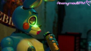 Bonnie giving Foxy a warm filling - Five Nights at Freddy's animation on Crohasit