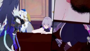 Bronya cheats on Seele - ﻿3D animation on Crohasit