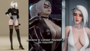 Censor Yourself 3 [White Hair] - ﻿3D animation on Crohasit