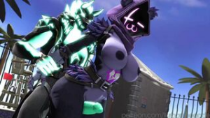 Cerberus and raven at the pool full video - Fortnite animation on Crohasit