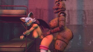 Chica fucks Rouge Anally - Five Nights at Freddy's animation on Crohasit