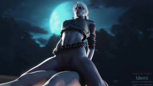 Ciri Rides dick under a moon (The Witcher 3) - The Witcher animation on Crohasit
