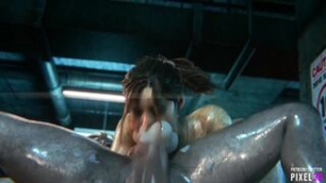 Claire Redfeld used and abused (made by [Pixel3D]) - ﻿3D animation on Crohasit