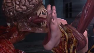 Claire Redfield’s feet licked by lickers - ﻿3D animation on Crohasit