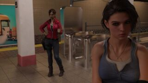 Claire and Jill Cornered in Subway (Teaser) - AI Content animation on Crohasit