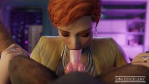 Cyberpunk 2077 Aurore BJ - ﻿3D animation on Crohasit