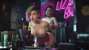 Cyberpunk 2077 Futa - ﻿3D animation on Crohasit