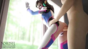 D.Va Fucked Against the Window – Xordel - Overwatch animation on Crohasit