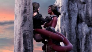 Demon Triss And Yennefer [Scrappy-coco] - ﻿3D animation on Crohasit