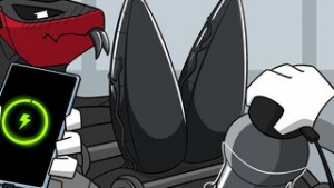 Dildo-Type Charger For Trains - 2D animation on Crohasit