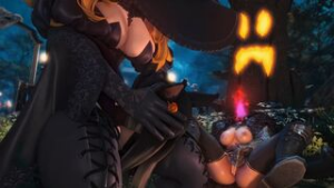 Dullahan Falls to Halloween Trick by Pawerful Knot Witch - final fantasy xiv animation on Crohasit
