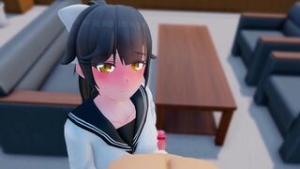 [EN] KhaoMMD Dirty Handjob Tsundere - ﻿3D animation on Crohasit