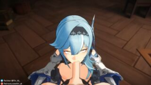 Eula X Aether - ﻿3D animation on Crohasit