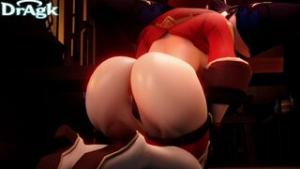 Eula X Amber [Dragk] - ﻿3D animation on Crohasit