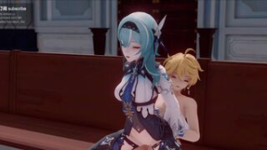 Eula blowjob and fuck [Akt] - ﻿3D animation on Crohasit