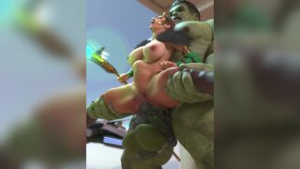 Female Loki VS Hulk - ﻿3D animation on Crohasit