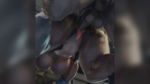 Female Sangheili gets double creampied [Sangpress] - ﻿3D animation on Crohasit