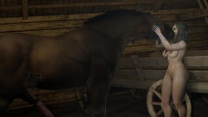 Freya in the barn(Commission) - ﻿3D animation on Crohasit
