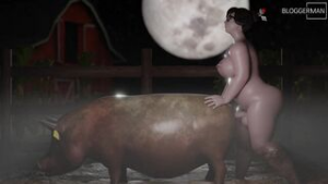 Futa Mei revenge fucks a Pig - ﻿3D animation on Crohasit