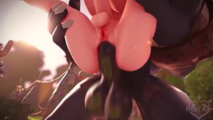 Futa Yae Miko x Mitachurl - ﻿3D animation on Crohasit