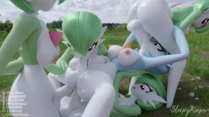 Gardevoir 5some [Futa Only] - ﻿3D animation on Crohasit