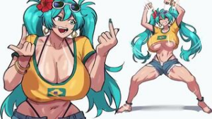 [GeulimYKUN] Brazilian Miku – Hakari Dance - vocaloid animation on Crohasit
