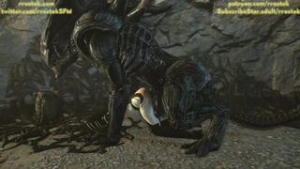 Golden opportunity by Rrostek (but only the xenomorph) - ﻿3D animation on Crohasit