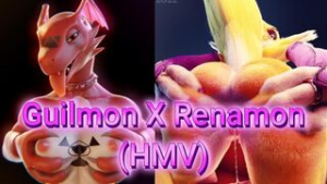 Guilmon X Renamon (HMV) - ﻿3D animation on Crohasit