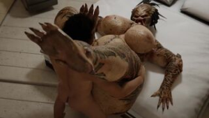 Guy having sex with Yautja - ﻿3D animation on Crohasit