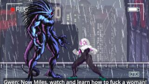 Gwen Cucks Miles Pt.1 (Record by Peni) - Mugen animation on Crohasit
