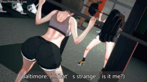 Gym training [ProfessorCow] - Azur Lane animation on Crohasit