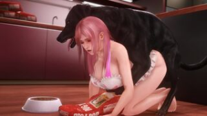 Honoka Dog Feeding Routine [A] (noname55) - ﻿3D animation on Crohasit