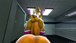 Hyper Futa Rouge the Bat Fucks Femboy Tails Ass - ﻿3D animation on Crohasit
