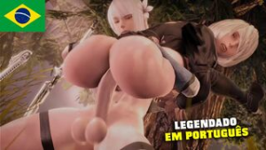 Kaine x 2B [LEGENDADO PT-BR] - ﻿3D animation on Crohasit