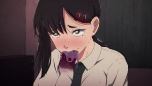 Kobeni Sloppy Blowjob Devil Contract (Clothed) - chainsaw man animation on Crohasit